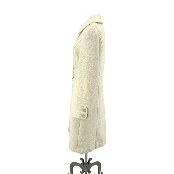 Trelise Cooper Shelter Skelter Strategy Coat Womens 6 Ivory Cream Wool Blend - Picture 6 of 11
